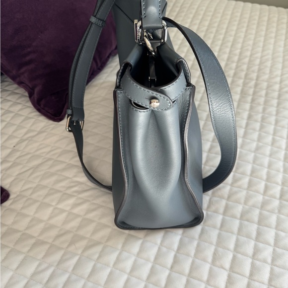 Fendi Gray/Blue Peekaboo Handbag with 2 Shoulder straps - Picture 4 of 12